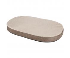 Kerbl Colchón viscoelástico para perro ovalado 100x65 beige/gris 80333