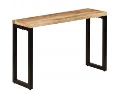 vidaXL Mesa consola 120x35x76 cm madera maciza de mango y acero