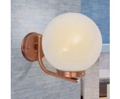 vidaXL Lámpara esfera de pared para exterior acero inoxidable cobre
