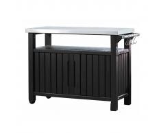Keter Mesa de jardín multifuncional para barbacoa Unity XL 228934