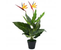 vidaXL Planta strelitzia reginae ave del paraíso artificial 66 cm