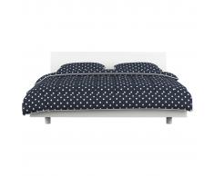 vidaXL Set de funda de edredón de 3 piezas azul oscuro 240x220/60x70 cm