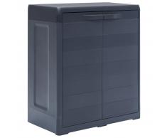 vidaXL Armario de almacenamiento para jardín XL 78x46x94 cm plástico