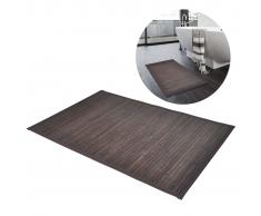 vidaXL Alfombrilla de baño de bambú 60 x 90 cm marrón oscuro