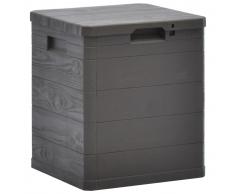 vidaXL Caja de almacenamiento de jardín 90 L marrón