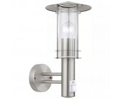 EGLO Lámpara de pared exterior con sensor Lisio 60 W plateado 30185