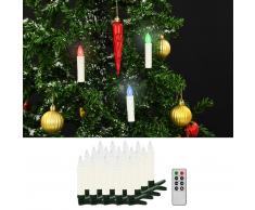 vidaXL Velas LED inalámbricas de Navidad mando distancia 20 uds RGB