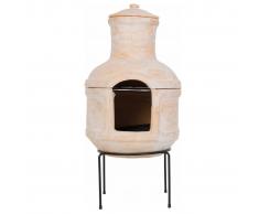 RedFire Chimenea Lima con parrilla arcilla de paja 86033