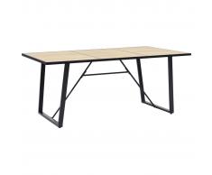 vidaXL Mesa de comedor de MDF color roble 180x90x75 cm