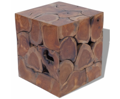 vidaXL Taburete de teca maciza 40x40x45 cm