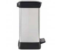 Curver Papelera de pedal duo Deco 28 L plateada 240638