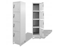 vidaXL Armario taquilla con 4 compartimentos 38x45x180 cm