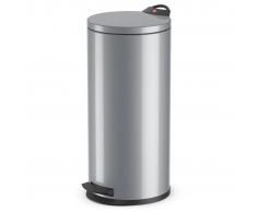 Hailo Cubo de basura con pedal T2 tamaño L 19 L plateado 0520-119
