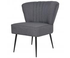 vidaXL Sillón de cóctel tela gris oscuro