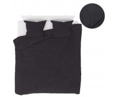 vidaXL Juego de cama forro polar 5 piezas antracita 200x200/60x70 cm