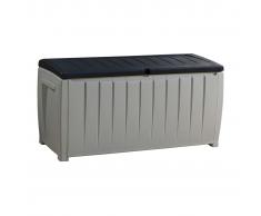 Keter Caja de almacenamiento de jardín Novel negro y gris 234160