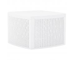 vidaXL Mesa auxiliar de plástico blanco 54x54x36,5 cm