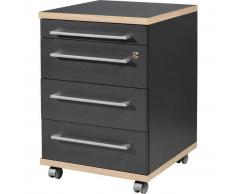 Germania Armario archivador con ruedas Duo gris antracita 42x45x60 cm