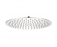 vidaXL Cabezal de ducha redondo efecto lluvia acero inoxidable 30 cm