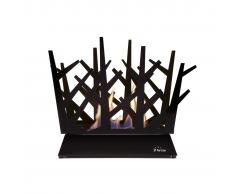 PURLINE Biochimenea de sobremesa en acero esmaltado negro de figura moderna DA