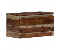vidaXL Baúl de almacenamiento de madera maciza de sheesham 30x30x57 cm