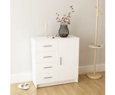 vidaXL Aparador de madera aglomerada 79x35x88 cm blanco