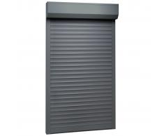 vidaXL Persiana enrollable aluminio gris antracita 100x210 cm