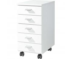 Germania Armario archivador con ruedas blanco 4099-84