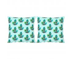 vidaXL Cojines con estampado 2 unidades algodón multicolor 40x40 cm