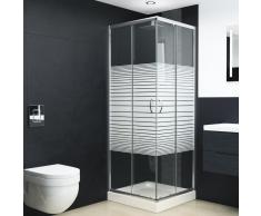 vidaXL Mampara de ducha con vidrio de seguridad 90x80x180 cm