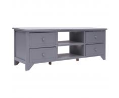 vidaXL Mueble para TV de madera de Paulownia gris 115x30x40 cm