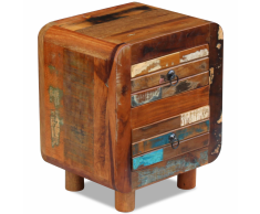 vidaXL Mesita de noche madera maciza reciclada 43x33x51 cm