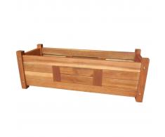 vidaXL Jardinera de madera de acacia 76x27,6x25 cm