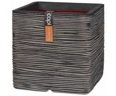 Capi Maceta Nature Rib cuadrada 40x40 cm gris antracita KOFZ903