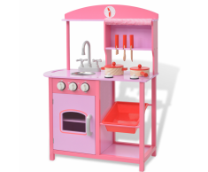 vidaXL Cocinita de juguete madera 60x27x83 cm rosa
