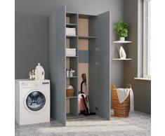 vidaXL Armario de almacenamiento aglomerado gris 80x35,5x180 cm