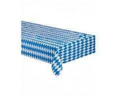 Mantel bávaro a cuadros azul y blanco 260 x 80 cm Única