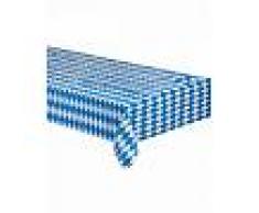 Mantel bávaro a cuadros azul y blanco 260 x 80 cm Talla única