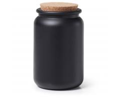 Kave Home Tarro Milho, Negro 20 Cm, En Cristal - Negro