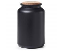 Kave Home Tarro Milho, Negro 25 Cm, En Cristal - Negro