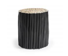 Kave Home Mesa Auxiliar Filip, Negro, En Madera - Natural,Negro