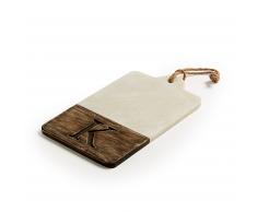 Kave Home Tabla De Cortar Atla,..., En Madera,Piedra / Cerámica - Natural,Marrón,Blanco