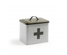 Kave Home Botiquin Nath, En Metal - Gris,Blanco