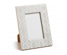 Kave Home Marco De Fotos Bib, En Materiales Orgánicos,Cristal - Gris,Blanco