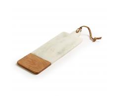 Kave Home Tabla De Cortar Atla,..., En Madera,Piedra / Cerámica - Natural,Blanco