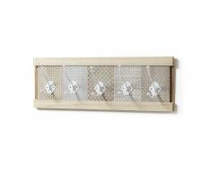 Kave Home Perchero Twiggy, Print, En Madera,Metal - Natural,Blanco