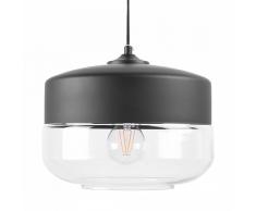 Beliani Lámpara Colgante Negra Y Cristal Transparente Murray (65212)