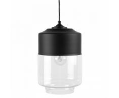 Beliani Lámpara Colgante Negra Y Cristal Transparente Jurua (65201)