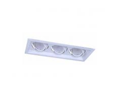 FABRILAMP Foco Empotrable Legolas 3xgu10 Blanco 10x30 Bombilla No Incluida
