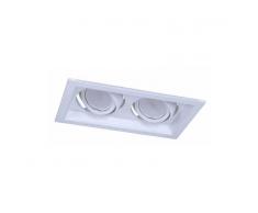 FABRILAMP Foco Empotrable Legolas 2xgu10 Blanco 10x20 Bombillas No Incluidas